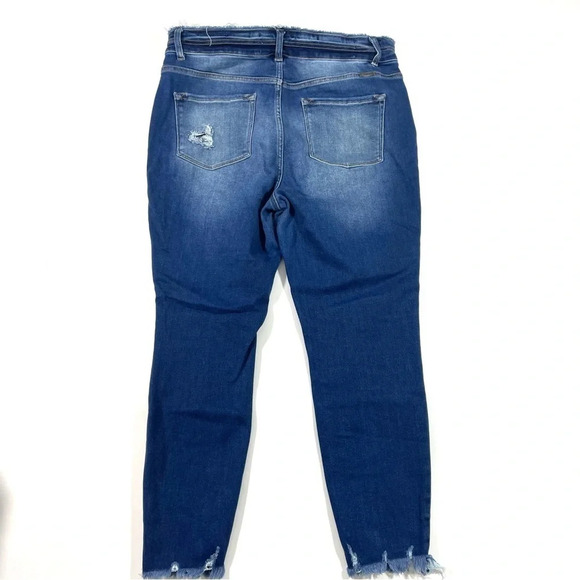 Kancan Skinny Jeans Raw Hem Size XL Distressed - Picture 2 of 6